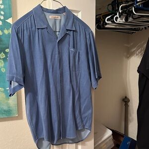 Tommy Bahama Large Men's Blue Short Sleeve Shirt
